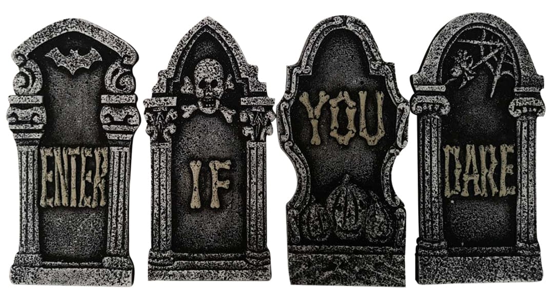 16.5" Grave Tombstone Set - 4 Pcs