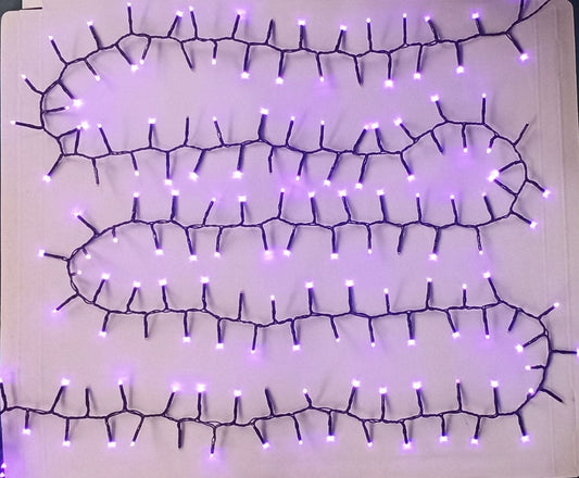 LED Twinkling Cluster Lights, Purple 200 Ct