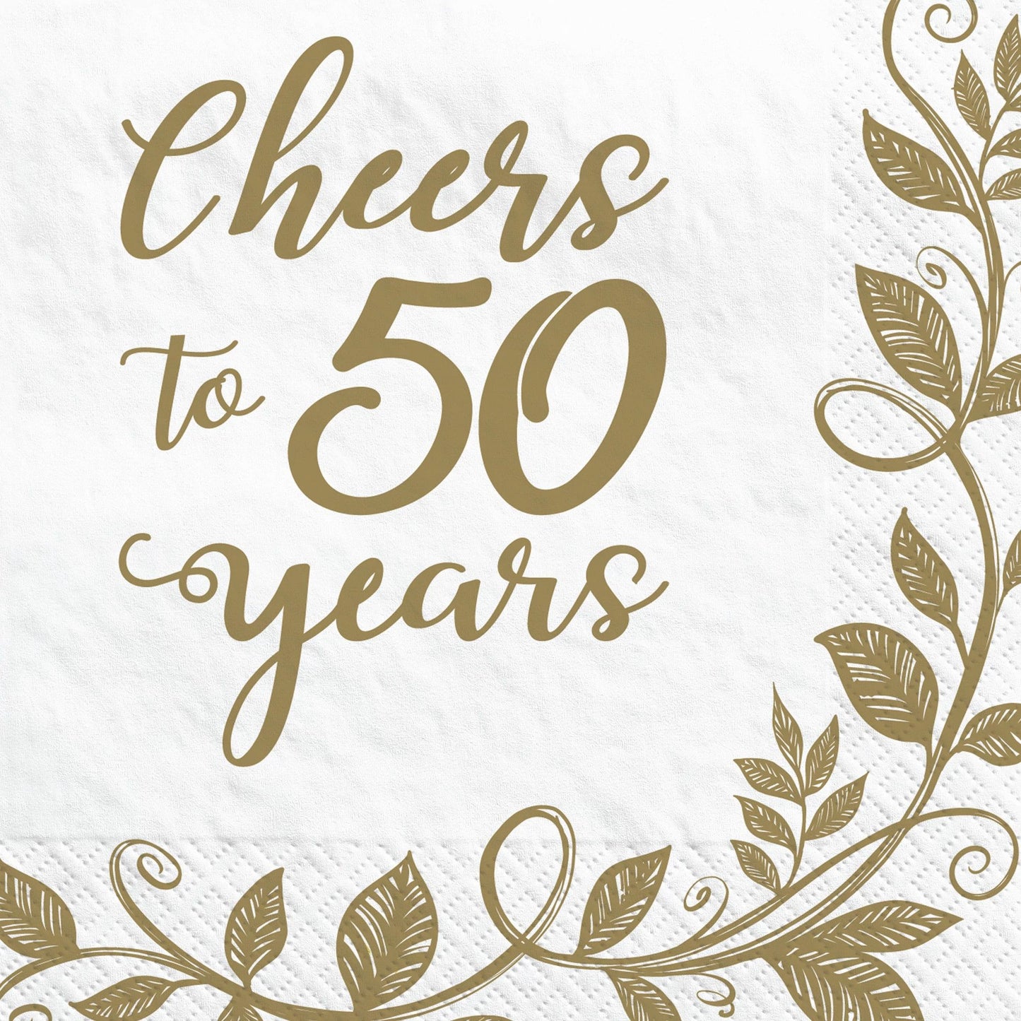 Cheers to 50 Years Beverage Napkins 16ct.