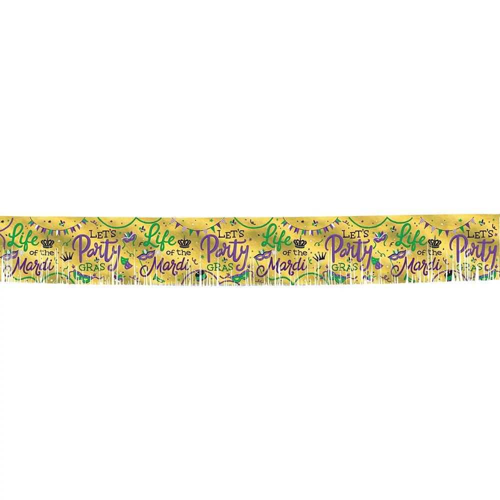 Mardi Gras Metallic Banner 5' x 8"