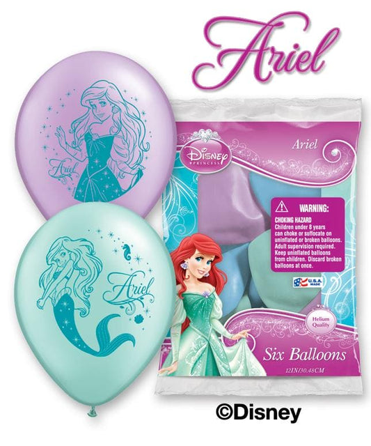 Little Mermaid -Ariel 12in Latex Balloons
