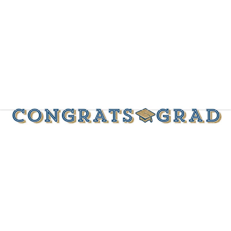Glittering Grad Shaped Banner 6in x 96in