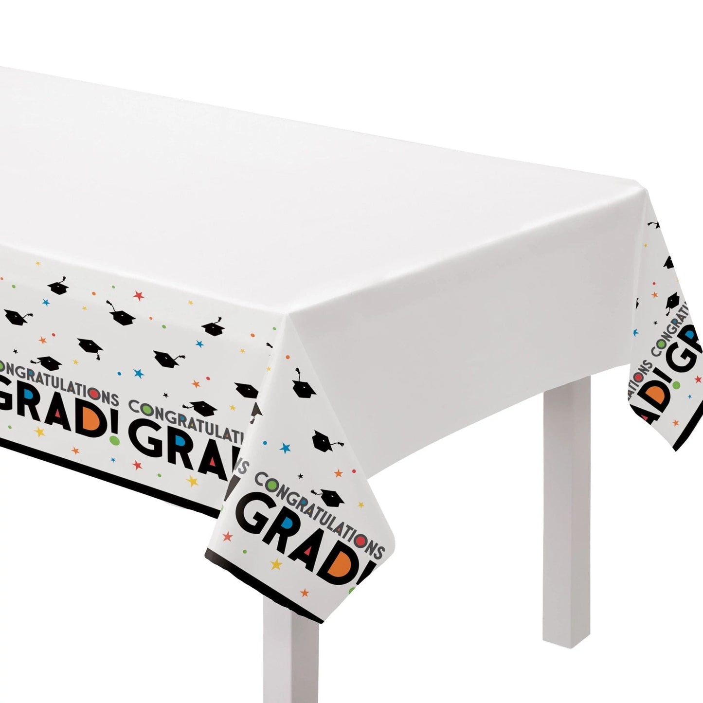 Congratulations Grad 54 x 102in Plastic Table Cover