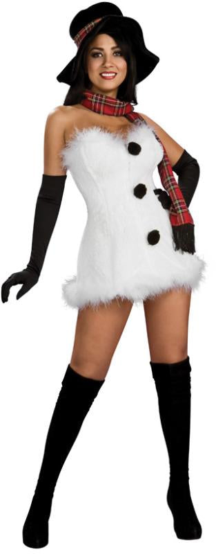 Frosty the Snow Woman Christmas White Snowman Costume