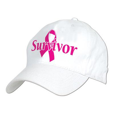 Pink Ribbon Embroidered Survivor Hat