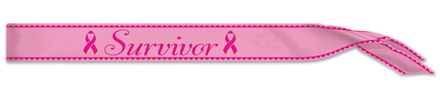 Pink Ribbon Satin Survivor Sash