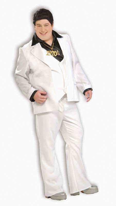 Disco Fever 70's White Suit Adult Saturday Night Costume Party Depot Store Disco Fever 70's White Suit Adult Saturday Night Costume Party Depot Store