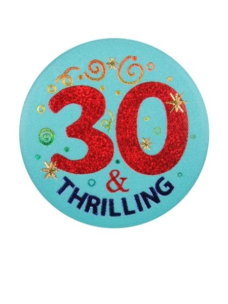 Button - 30 & Thrilling Satin Button 2"