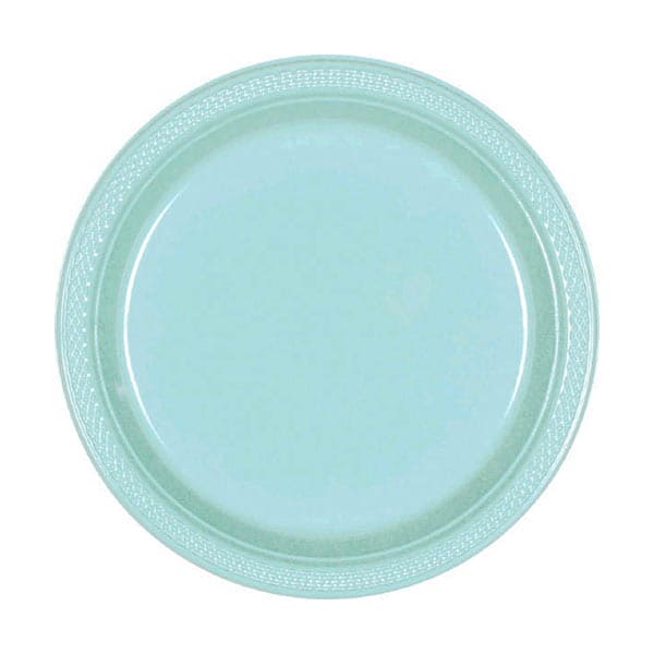 Robin's Egg Blue 7in Round Luncheon Plastic Plates