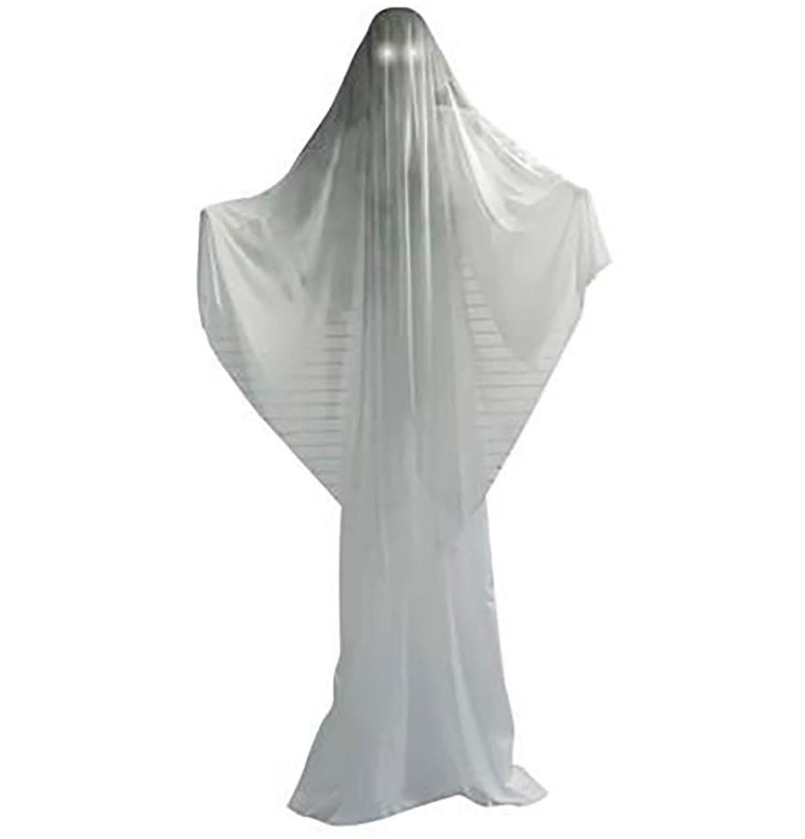 12' Light Up White Ghostly Reaper