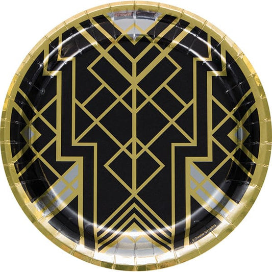 Roaring 20's 8.75in Round Dinner Paper Plates