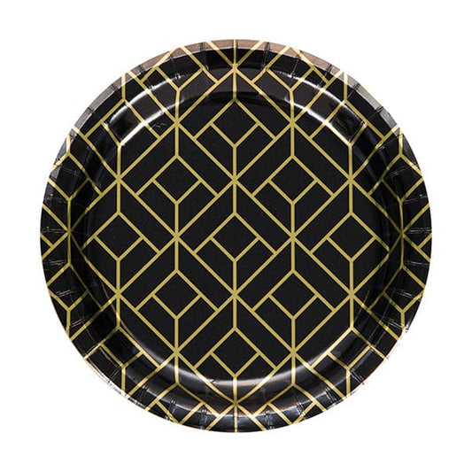 Roaring 20's 7in Round Luncheon Paper Plates