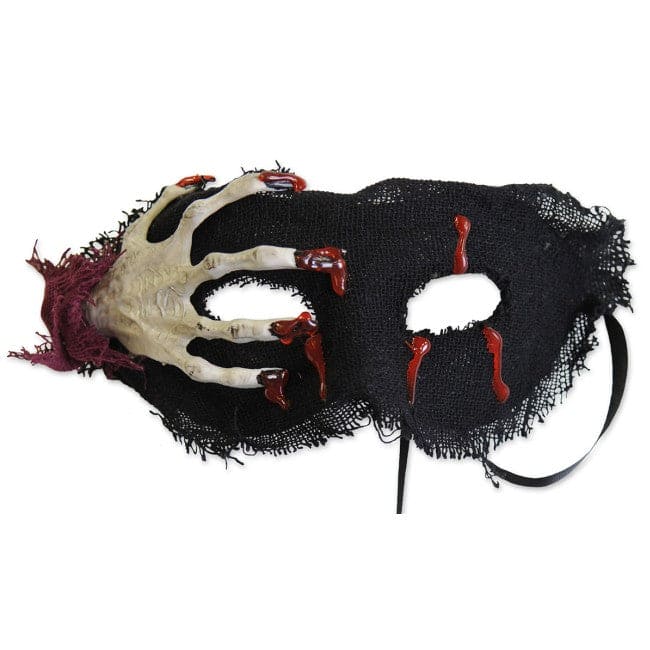 Skeleton Hand Burlap Scary & Creepy Face Mask