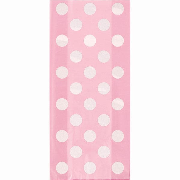 Light Pink Dots Cello Bags 20ct