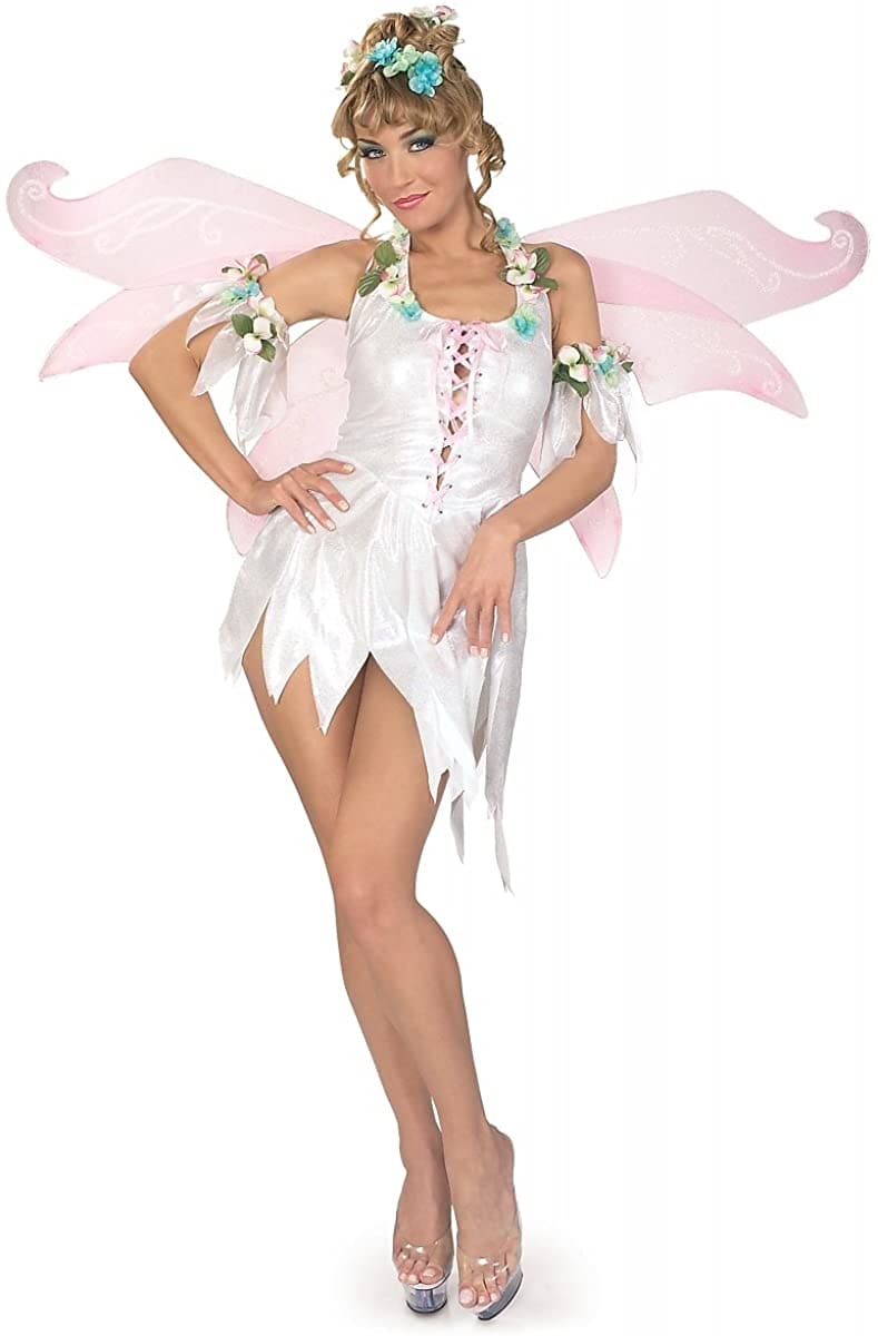 Sexy Adult Deluxe Fairytale White Fairy Pixie Women's Costume
