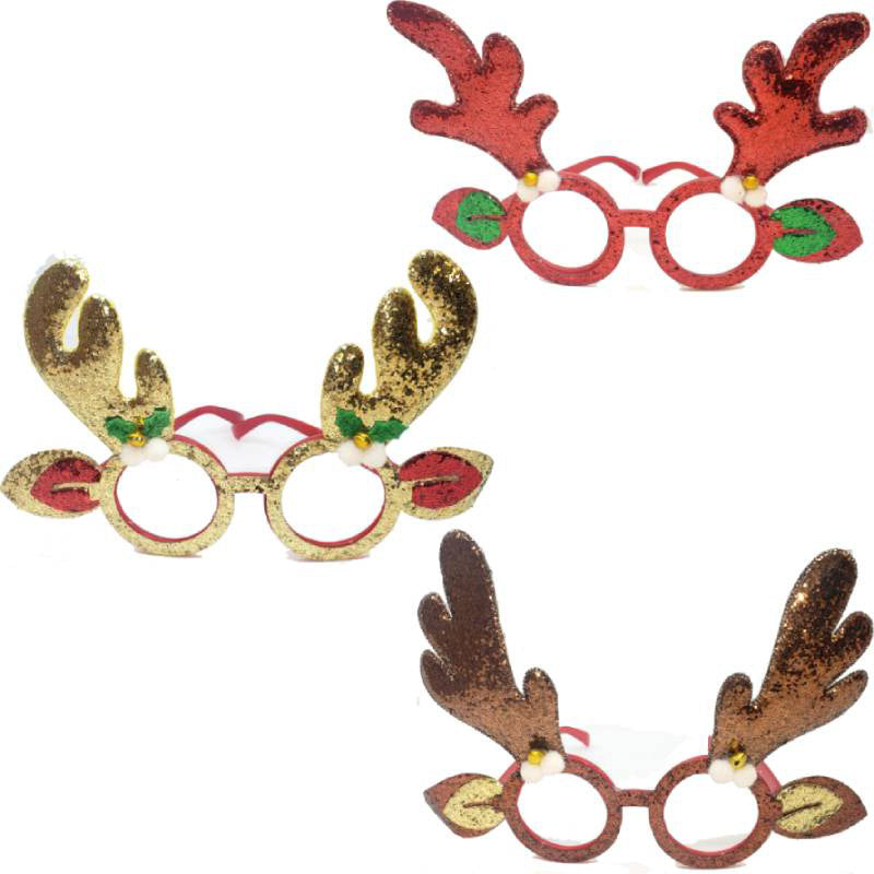 Christmas Reindeer Antler Glasses 1ct