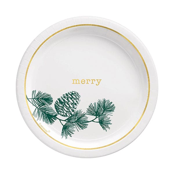 Calm & Bright 7in Round Luncheon Paper Plates 8ct