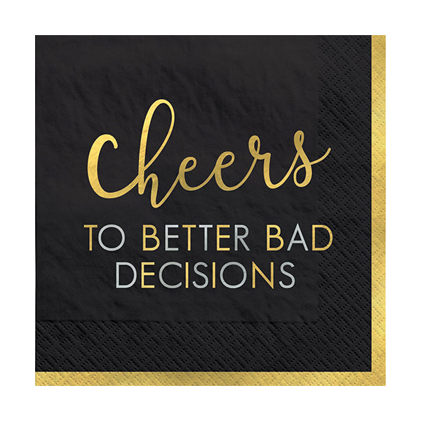 New Years Beverage Napkins 16 Ct