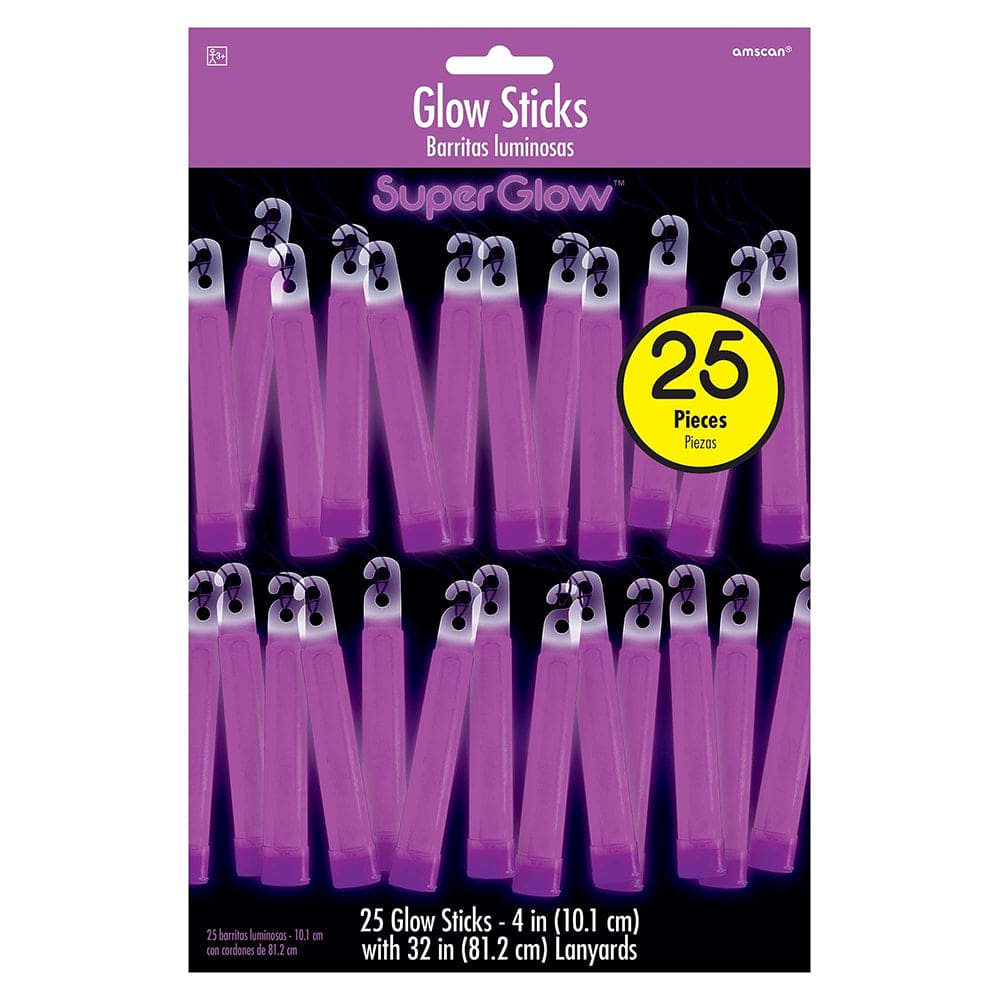 Purple 4" Glow Sticks 25ct