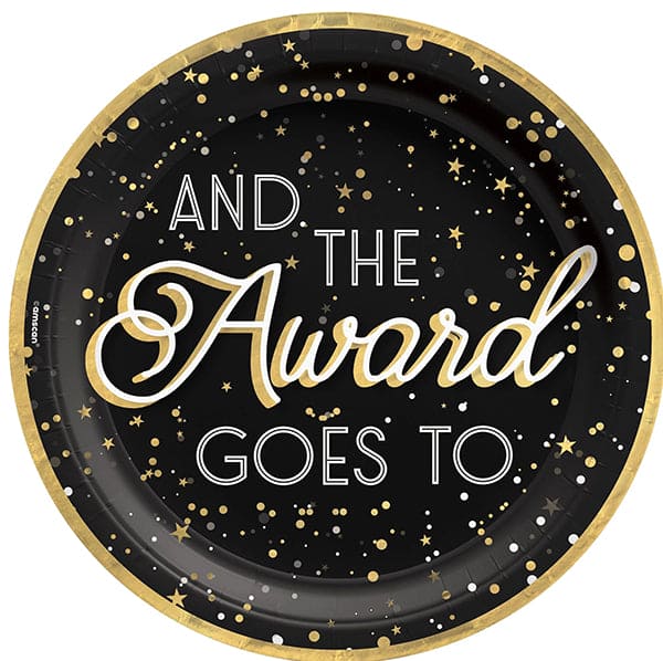 Awards Night 10 Round Banquet Paper Plates 20ct