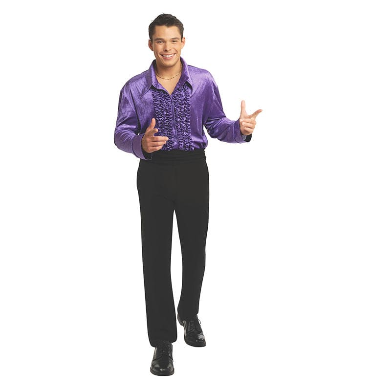 purple velvet dress shirt ASOS DESIGN skinny velvet shirt in purple