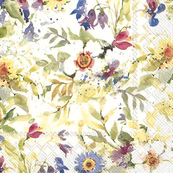 Packed Flowers Luncheon Napkins 20ct