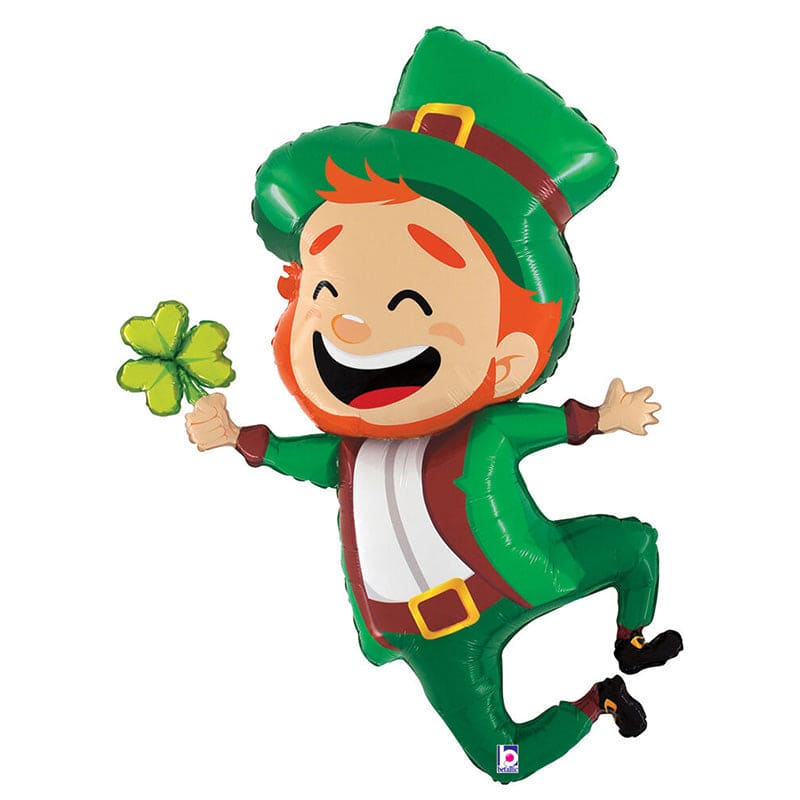 Jumping Leprechaun 39in Mylar Balloon