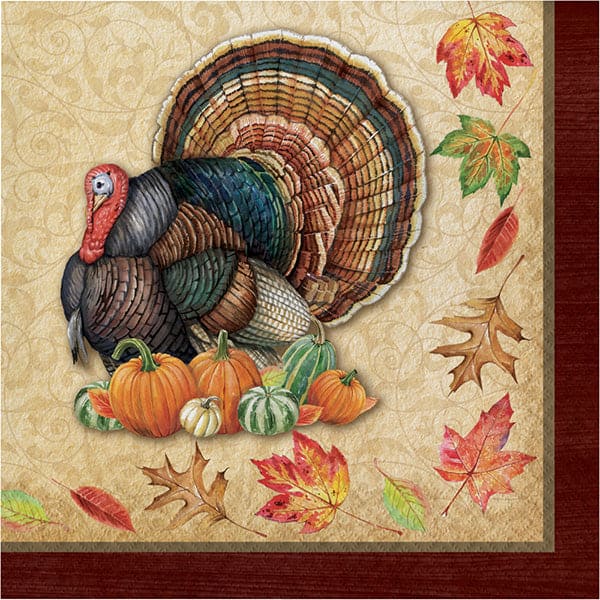 Harvest Turkey Luncheon Napkins