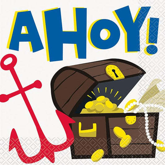 Ahoy Pirate Luncheon Napkins 16 Ct