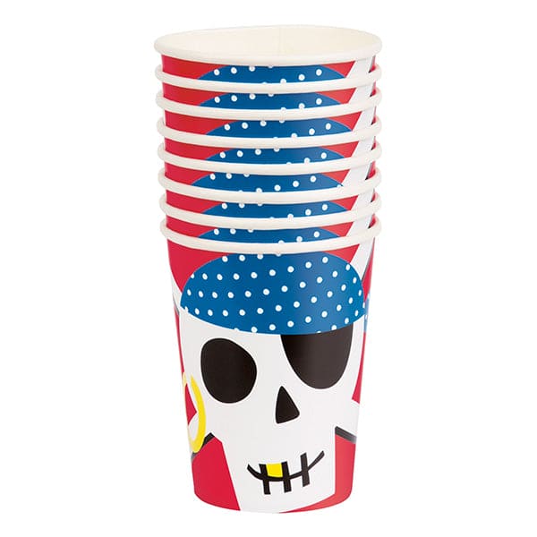 Ahoy Pirate 9oz Paper Cups 8 Ct