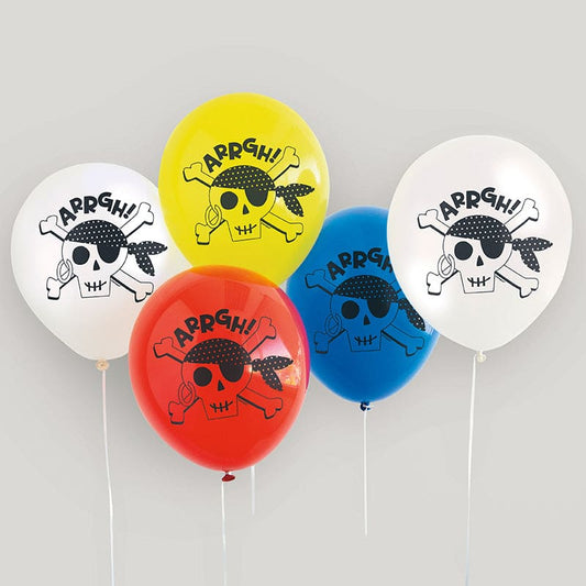 Ahoy Pirate 12in Latex Balloons 8 Ct