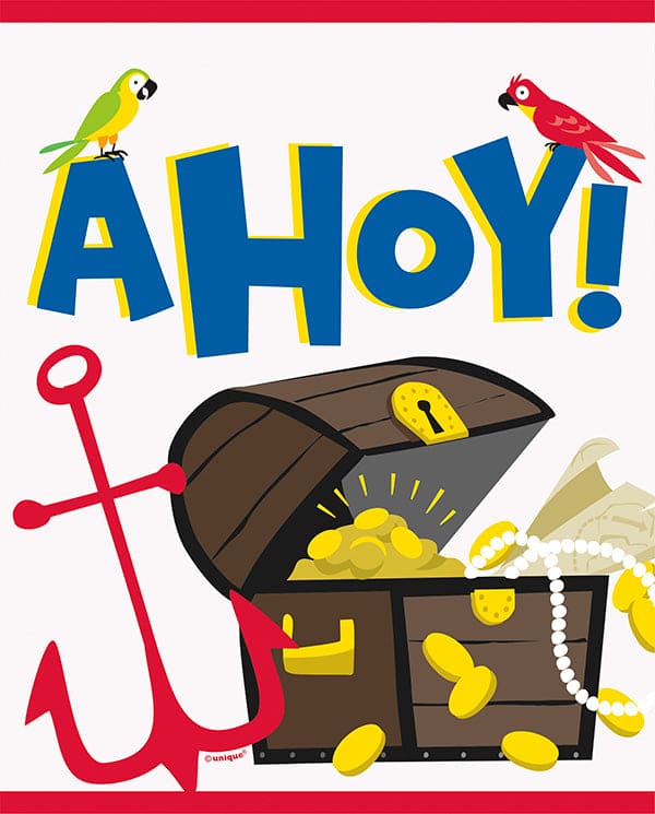 Ahoy Pirate Loot Bags 8 Ct