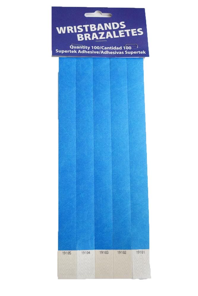 Light Blue Wristbands - 100ct
