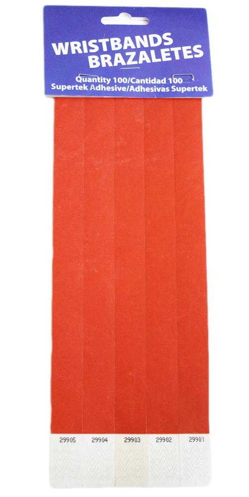 Red Wristbands - 100ct