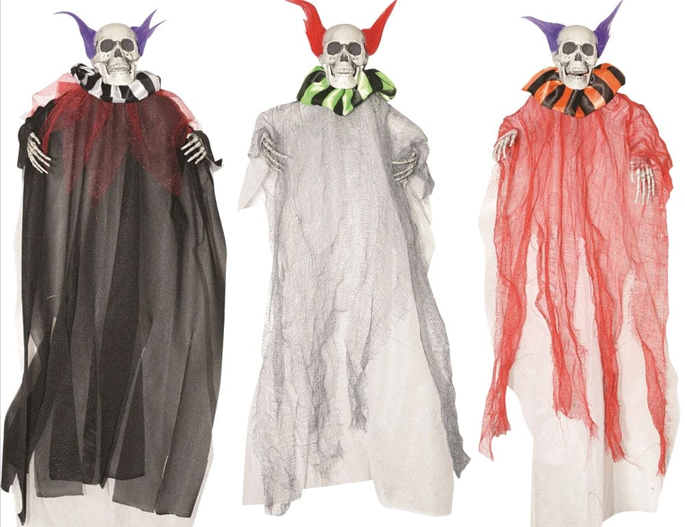 Hanging 18" Skull Clowns