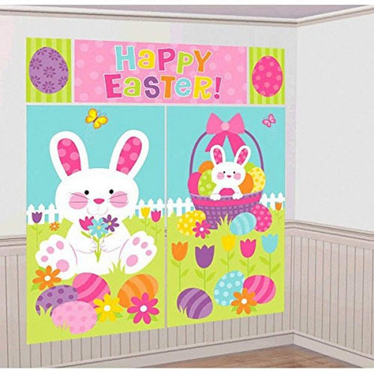 Bunny and Egg Multicolor Wall Decoration