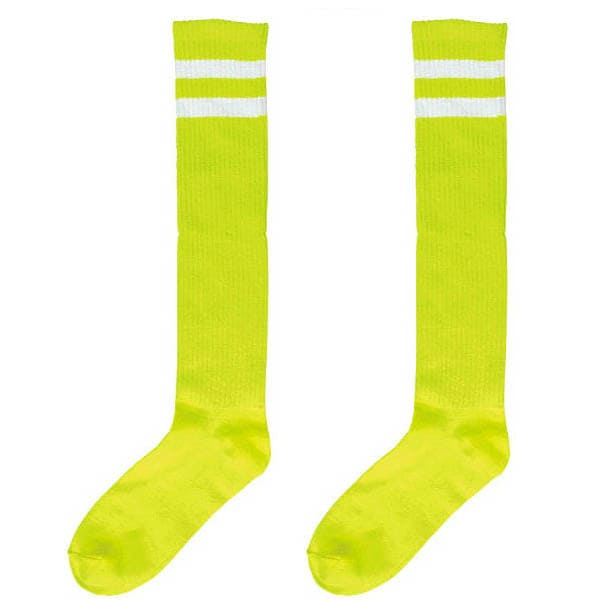 Neon Stripe Knee High Socks