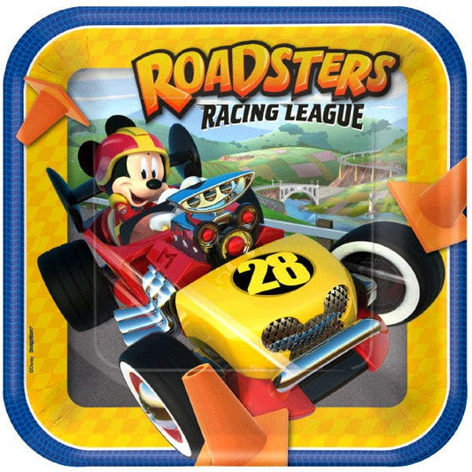Mickey Roadster 9in Square Dinner Plates