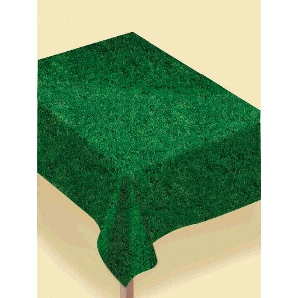 Grass Flannel-Backed 52in x 90in Vinyl Table Cover