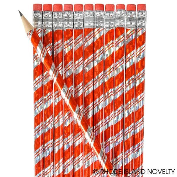 Candy Cane Pencils 12ct