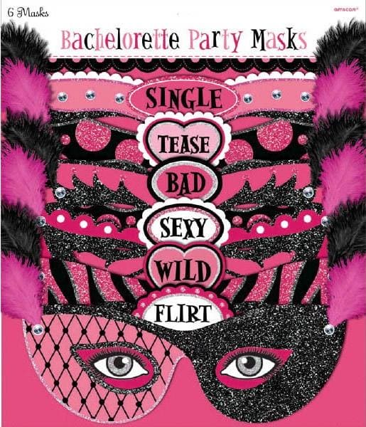 Bachelorette Party Embellished Paper Masks