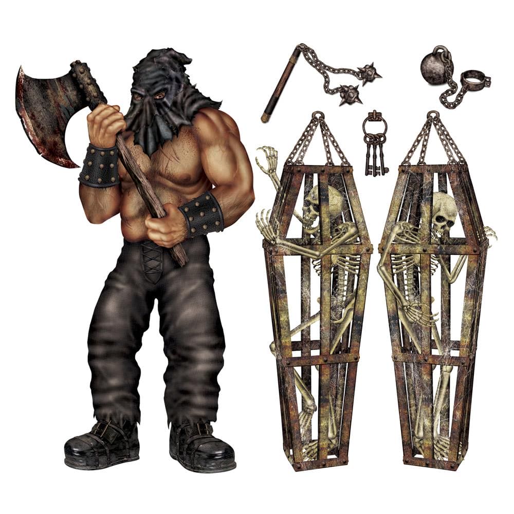 Halloween Executioner & Skeleton Insta-theme Wall Decorations
