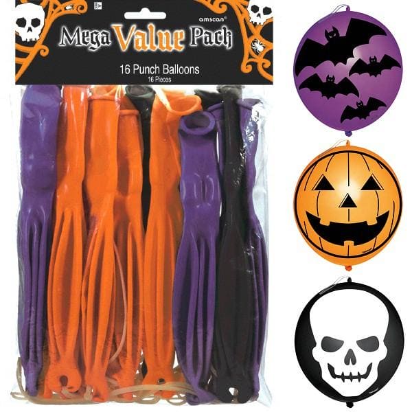 Halloween Latex Punch Balloon 16 Ct