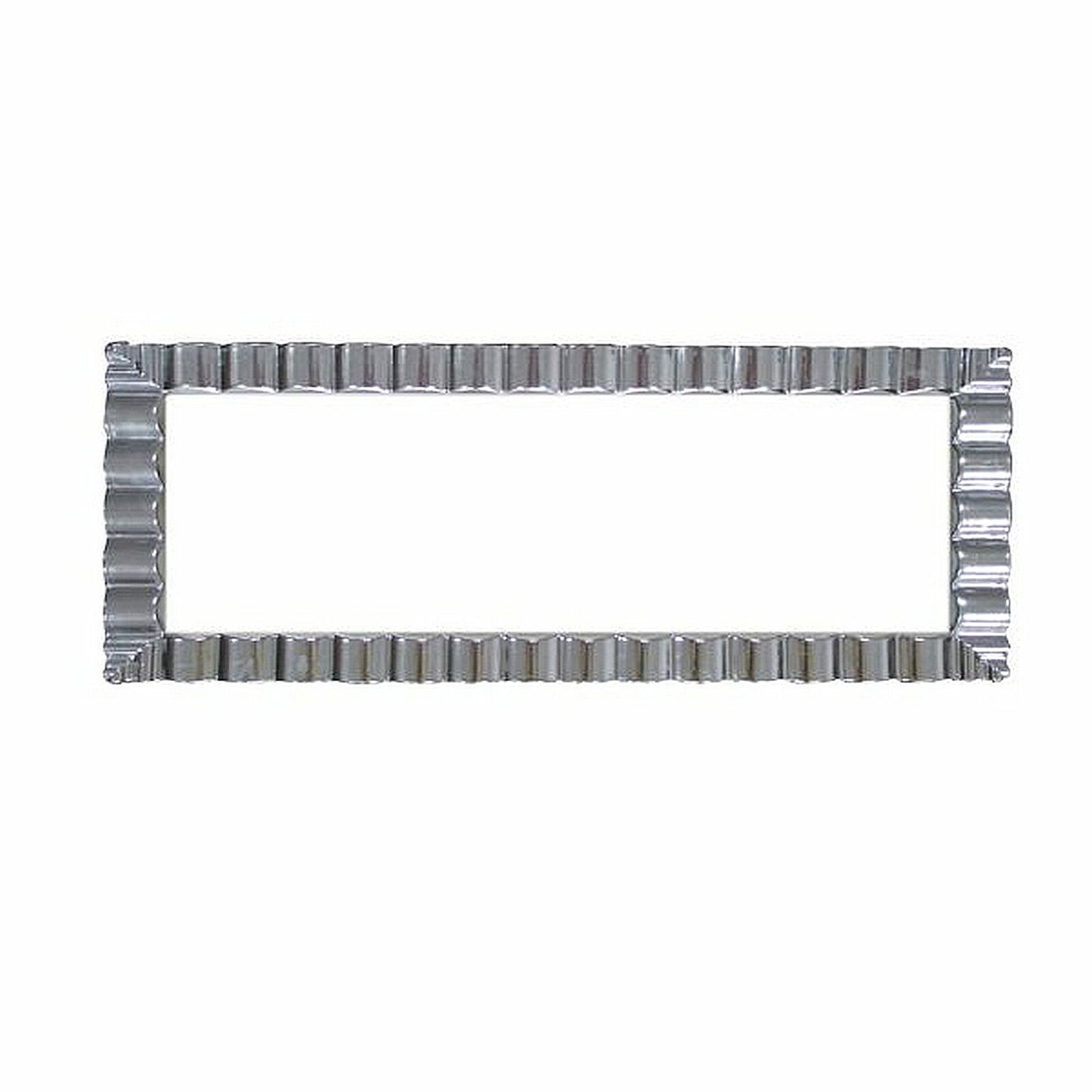 Tray 17"x9" White w/Silver Edg