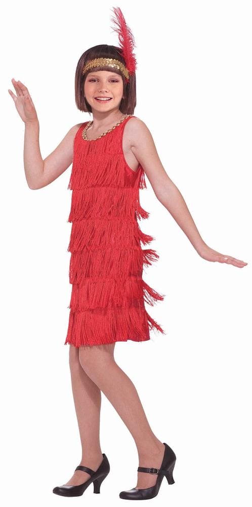 open lace back dress Red Little Miss Flapper Girls Costume – Party Depot Store