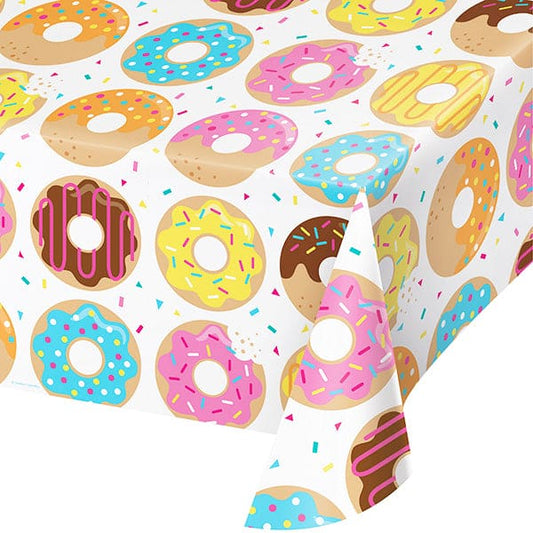 Donut Time 54 x 102in Plastic Table Cover