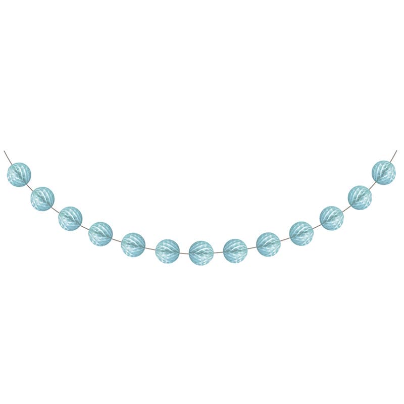 Mini Honeycomb Garland Light Blue