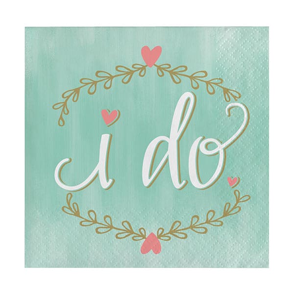 Mint to Be I Do Beverage Napkins