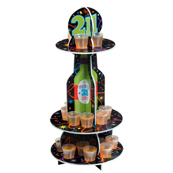 Brilliant 21st Birthday Shot Glass Stand