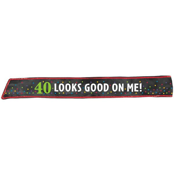 40th Birthday Fabric Sash